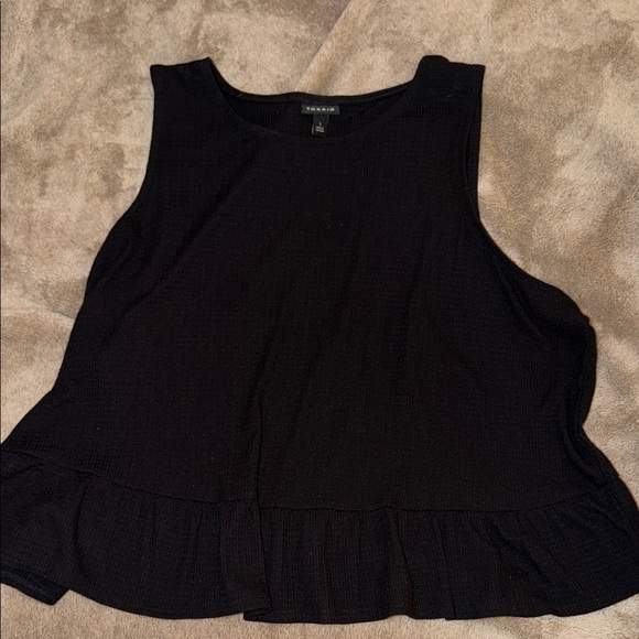 Torrid Black Ruffle Trim Flowy Top - Picture 5 of 7